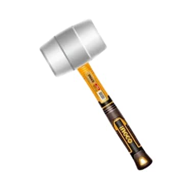 INGCO Rubber Hammer 16oz HRUH8916 &ndash; Durable Non-Marring Mallet for Carpentry, Tile Work &amp; General DIY