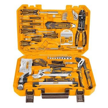 INGCO 168 PCS HANDTOOLS SET HKTHP21681 - Comprehensive Hand Tool Set with 168 Pieces, Perfect for DIY, Home Repair, and Professional Projects
