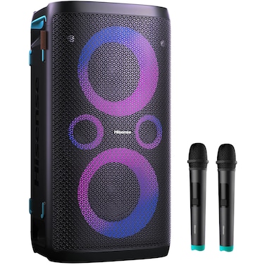 Hisense Ultimate Wireless Outdoor/Indoor Party Speaker with subwoofer, 2.0CH, 300W, IPX4 Waterproof,15 Hour Long-Lasting Battery, Bluetooth5.0, DJ and Karaoke Mode - HP100