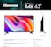 هايسينس تلفزيون ذكي 43 بوصة بدقة 4K الترا اتش دي مع تصميم بدون حواف، محسن اللون الطبيعي، DTS Virtual X، نظام تشغيل VIDAA الذكي، اتصال HDMI وUSB، 2023 أسود