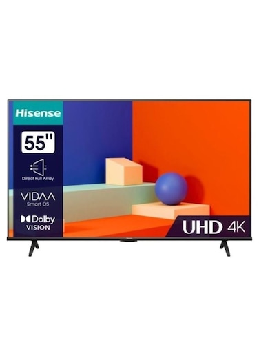 Hisense 55 Inch 4K UHD Smart TV 55A62KS Black (2023 Model)