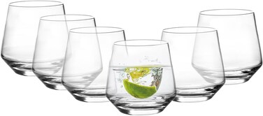 Cuisine Art Yuva Glass Set, 400ml, Transparent, 6 Pieces