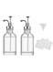 Pack 16.9OZ Square Coffee Syrup Dispenser for Bar with Labels and Silver Pump, Coffee Pump Dispenser, Glass Syrup Bottle,500ML (Silver)