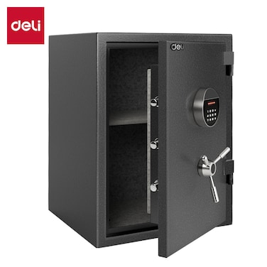 Deli 1-Hour Fireproof Safe Box, Digital Lock 36kg (50x36x35cm) ET600 Dark Grey