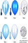 20 Piece Silver Metallic Latex Balloons Set with Confetti and Marble Balloons