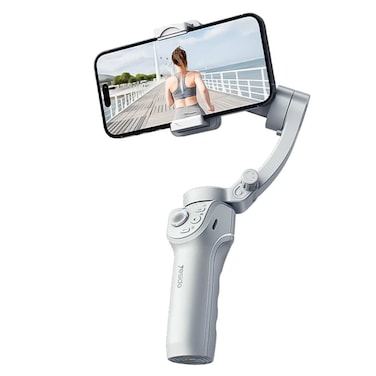 مثبت الهاتف Gimbal 360 Ai Auto Face Tracking يده سيلفي عصا ترايبود تتبع Gimbal، Yesido SF18 - رمادي