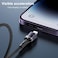Yesido CA165L 27W USB + USB-C / Type-C to 8 Pin 2 in 1 Fast Charging Data Cable, Length:1.2m(Black)