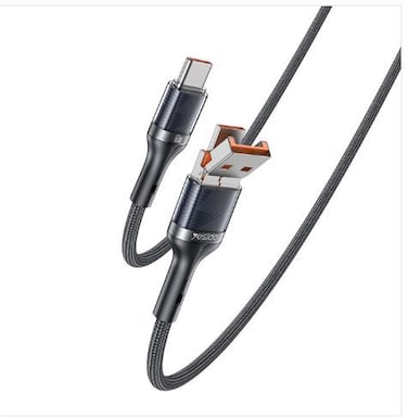 Yesido CA165L 27W USB + USB-C / Type-C to 8 Pin 2 in 1 Fast Charging Data Cable, Length:1.2m(Black)