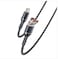 Yesido CA165L 27W USB + USB-C / Type-C to 8 Pin 2 in 1 Fast Charging Data Cable, Length:1.2m(Black)