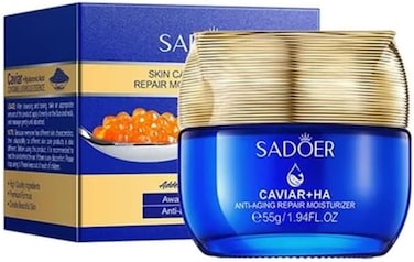 SADOER Caviar Anti-Aging Repair Moisturizing Face Cream with Hyaluronic Acid Firming Hydrating Daily Facial Moisturizer for Smooth Bouncy Skin