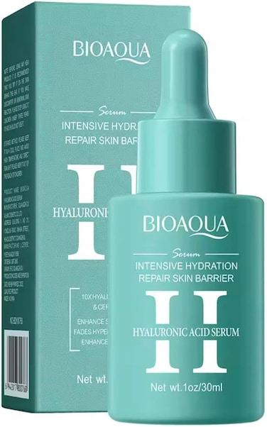 BIOAQUA Vitamin C Retinol Hyaluronic Acid Serum, Moisturising Face Essence for Brightening and Firming, 30ml (Green)