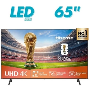 Hisense 65-Inch 4K UHD Smart TV &ndash; Ideal for Home Entertainment, Movies &amp; Gaming   Dolby Vision &amp; Audio, VIDAA OS, Game Mode, Bluetooth, HDMI, WiFi (65A62QS - 2025 Model) 65A62QS Black