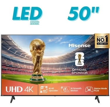 Hisense 50-Inch 4K UHD Smart TV &ndash; Ideal for Home Entertainment, Movies &amp; Gaming   Dolby Vision &amp; Audio, VIDAA OS, Game Mode, Bluetooth, HDMI, WiFi (50A62QS - 2025 Model) 50A62QS Black