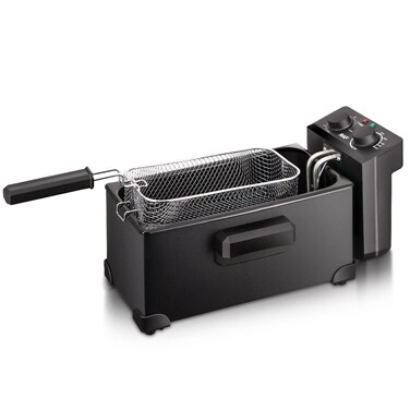 RAF Deep Fryer 2000W &ndash; 3L Large Capacity Electric Deep Fryer with Adjustable Temperature Control, Anti-Scalding Design, 4-Ring Heating System, Removable Fry Basket &amp; Non-Stick Oil Container