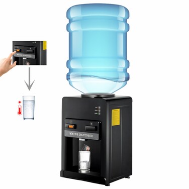 RAF Top Loading Water Dispenser with Electric Water Pump   1000W Hot &amp; Cold Cooling System   Water Dispenser for Water Bottle with Large Storage Cabinet