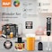 RAF 4 in 1 Hand Blender Set 1600W &ndash; Powerful Stick Blender with Two Speed Switches, 4 Blades, Chopper, Whisk &amp; 600ml Jar &ndash; Multifunction Food Processor for Juices, Smoothies &amp; Cooking