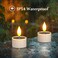 SoulBay Solar Candles Outdoor Waterproof, 6 Pack Small Flameless Flickering LED Tea Lights with Dusk to Dawn Sensor, Bright Lights for Lanterns Window Chandelier Garden Patio Deck Chandelier D&eacute;cor