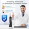 COSLUS Professional Water Flosser For Teeth Braces Gums Care, Cordless Oral Irrigador, Deep Cleaning, Rechargeable, Waterproof, BPA-Free, Portable, Home and Travel, Black C20