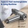 Handheld Car Vacuum Cleaner Cordless Powerful 22000Pa Strong Cyclonic Suction Blowing Brushless Motor Mini Portable Rechargeable Lightweight Blower for Pet Hair Vehicle Home Office Dark Grey