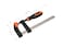 Tactix F-Clamp 300 x 50mm, Heavy Duty Cast Iron Body, Non-Slip Bi-Material Handle, Durable Clamping Tool for Woodworking, DIY Projects, Carpentry &amp; Workshop Use- 215409