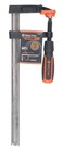 Tactix F Clamp, Steel Bar Clamp 300 x 80mm, Heavy Cast Iron Body, Non-Slip Bi-Material Handle for Woodworking, Metalworking, DIY, Back/Orange - 215427