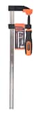 Tactix F Clamp, Steel Bar Clamp 300 x 120mm, Heavy Cast Iron Body, Non-Slip Bi-Material Handle for Woodworking, Metalworking, DIY, Back/Orange - 215427