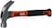 Tactix 16 oz Fiber Glass Claw Hammer Heavy Duty Construction Shock Resistant Rubberized Non Slip Handle for Contractors, General Laborers, Automotive Mechanics, Household Maintenance, Orange/ Black
