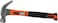 Tactix 16 oz Fiber Glass Claw Hammer Heavy Duty Construction Shock Resistant Rubberized Non Slip Handle for Contractors, General Laborers, Automotive Mechanics, Household Maintenance, Orange/ Black