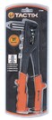 Tactix Rivet Gun, Manual Rivet Gun Kit, 10-Inch (250mm) with 2.4mm, 3.2mm, 4.0mm, 4.8mm Rivet Compatibility, Heavy Duty, Single Hand Riveter, for Plastic Metal Leather- 217001