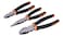 Tactix 3-Piece Pliers Set, Heavy-Duty with 7.5-Inch Linesman, 6-Inch Needle Nose Pliers and 6-Inch Diagonal Cutters for Basic Repair, Black/Orange - 204005
