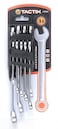 Tactix 9-Piece Premium Combination Wrench Set, Heavy Duty, Durable, Rust Proof Spanner Set, Cr-V Steel With Satin Finish, 12-Point Box End, Sizes 6-19mm- 370501