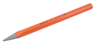 Tactix Chisel Cold Point 250 x 16mm (10 x 5/8 Inch), Heavy-Duty Chrome Vanadium Steel, Professional Hand Tool for Metal, Masonry, Concrete, Woodworking, and Construction, Orange- 227015
