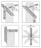 Tactix Bevel Ruler 200mm, Stainless Steel, Precision Angle Measuring Tool, Anti-Rust, Moveable Blade for Accurate Angle Transfer, Ideal for Woodworking, Carpentry- 239161