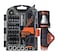 Tactix 25-Piece Stubby Torq Driver Set, CR-V Bits &amp; Socket Set, Mini Screwdriver for Tight Space, Includes Stubby Driver, Extension Bar &amp; Adaptor, Precision Tool Kit, Orange/Black- 900225