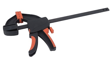 Tactix 12 Inches Spreader/Bar Clamp Set, One-Hand, Non-Slip Soft Handle, Trigger Clamp/Spreader, For Crafts, Woodworking and DIY, Black Orange- 215603