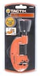 Tactix Tube Cutter, 1/8 To 1-1/8 Inch Tubing Cutter, Heavy Duty, For Thin Copper PVC Aluminum Pipes, Alloy Steel Blade, For Plumbing and Maintenance, Grey/Orange- 340030