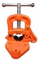 Tactix Hinged Pipe Vise, Pipe Vice Bench Clamp, Heavy Duty Pipe Vise for Fixing Pipes, Foldable Pipe Holding Tool for Plumbing &amp; Workshop, Hardened Jaws, Fits 4 Inch (110mm) Pipes, Orange -342004