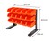 Tactix 15 Pc Tabletop Bin Rack, Heavy-Duty Powder-Coated Metal Rack Frame Storage Organizer with Removable Bins, Easy Assembly for Garage, Home &amp; Office, Orange- 320621