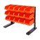 Tactix 15 Pc Tabletop Bin Rack, Heavy-Duty Powder-Coated Metal Rack Frame Storage Organizer with Removable Bins, Easy Assembly for Garage, Home &amp; Office, Orange- 320621