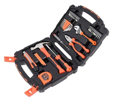 Tactix 45 Piece Home Use Tool Set, General Household Hand Small Tool Kit with Plastic Toolbox Storage Case, Essential Hand Tools for DIY &amp; Repairs- 900192