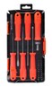 Tactix Screwdriver Set, 34 Piece with Precision, Stubby, and Ratchet Drivers, Includes 20 Bits, Extension Bar, Compact Durable Clear Storage Case, Orange- 900401