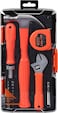 Tactix 28 Piece Tool Set, General Household Hand Tool Kit with Clear Plastic Toolbox Storage Case, All Purpose Home Tool Kit for Home Garage Office, Orange, TTX-900402