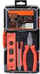 Tactix 28 Piece Tool Set, General Household Hand Tool Kit with Clear Plastic Toolbox Storage Case, All Purpose Home Tool Kit for Home Garage Office, Orange, TTX-900402