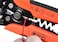 Tactix Automatic Wire Stripper, Heavy Duty Wire Stripping Tool for 1.0-3.2mm Cables, Precision Wire Cutter with Clamping Action &amp; Length Gauge, Black/Orange- 400011