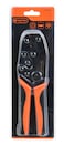 Tactix Wire Crimping Tool for Insulated Electrical Connectors, Ratcheting Wire Crimper Tool, Crimp Tools, Ratchet Terminal Crimper, Crimping Pliers, Orange/Black - 401035