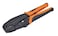 Tactix Wire Crimping Tool for Insulated Electrical Connectors, Ratcheting Wire Crimper Tool, Crimp Tools, Ratchet Terminal Crimper, Crimping Pliers, Orange/Black - 401035