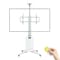 NB North Bayou TW85W Motorized TV Floor Stand for 55-85 Inch TVs up to 150 lbs, Height Adjustment 1200mm to 1700mm, VESA upto 600x400mm, Mobile with Heavy-Duty Casters,White