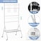 Mobile TV Stand for 32&ndash;86 Inch Screens, Height Adjustable with Lockable Wheels, VESA 600x400mm, Max Load 45 kg, Shelf Load 10kg, White