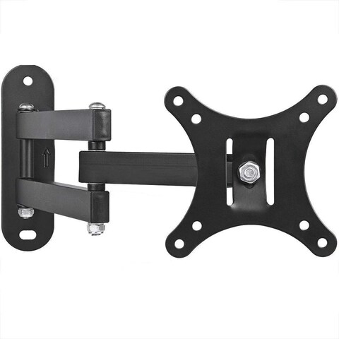 BEETEC Single Arm Swivel TV Wall Mount for 14&quot;-32&quot; Flat Panel TVs up to 12 kg and up to 100x100 VESA, Free-Tilting and Swiveling Arm, Black  TF-102S