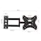 بيتيك حامل تلفاز أحادي ذراع لشاشات التلفاز المنحنية والمسطحة من 14 إلى 32 بوصة بقدرة تحمل تصل إلى 35 كجم، VESA 200x200، حركة كاملة مع ذراع طويل منزلقة، أسود   TF-200S